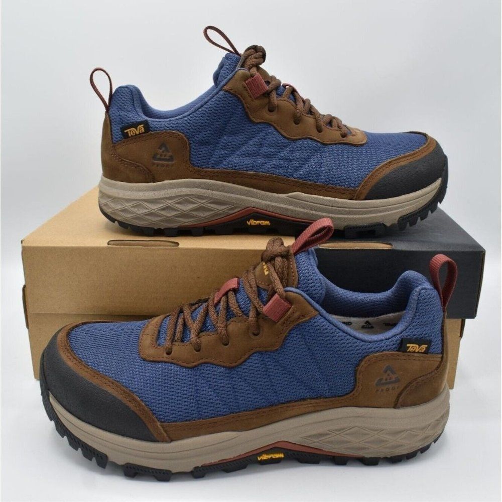 TEVA Womens Size 7 Ridgeview Rapid Proof Low Blue Waterproof Hiking Sneakers
